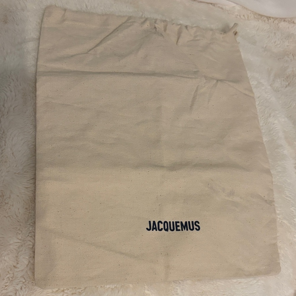 Jacquemus Cream Canvas Drawstring Dust Bag